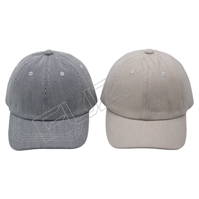 FZBC-5478 New 6 panel colored cotton kids striped baseball cap outdoor sports cap