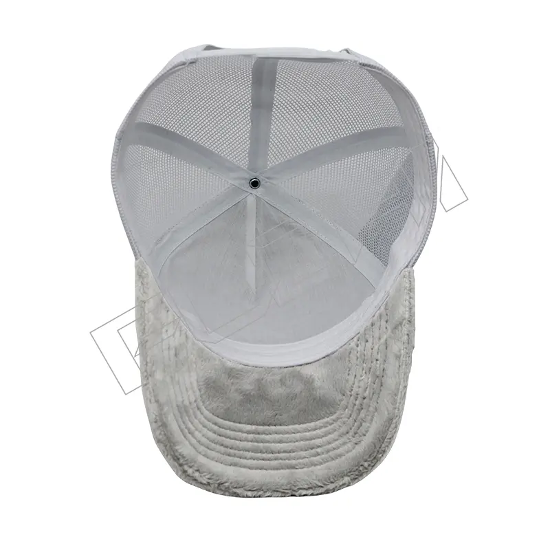 FZBC-5032 New fashion 5 panel velvet mesh trucker cap travel outdoor casual velvet cap