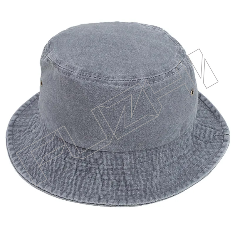 FZFH20250626 Reversible Summer Custom Logo Allover Printed and Embroidered Cotton Beach Wide Brim Bucket Hats For Unisex