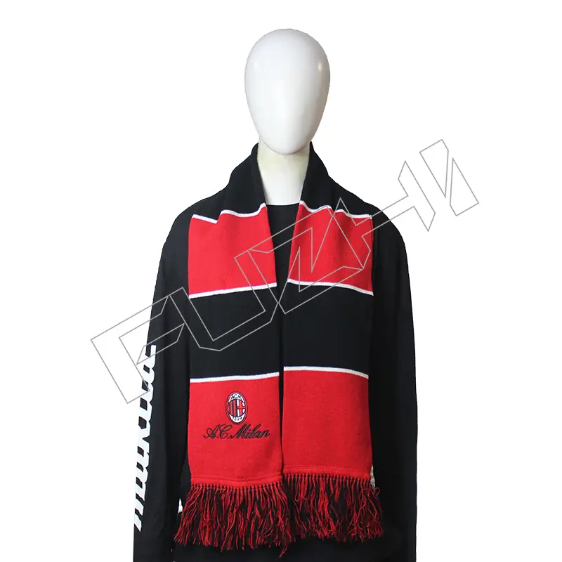 FZSC-3033 Football surrounding home atmosphere football fan stadium help football scarf gift football club double-sided knitted football scarf