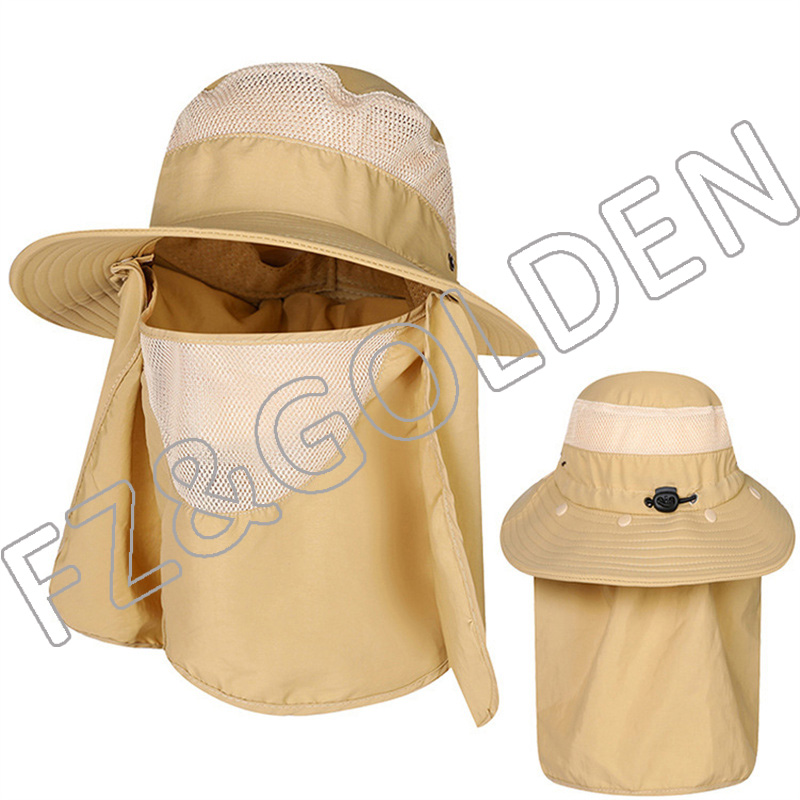 Wholesale Baseball Hat Manufacturer -
Wide Brim Breathable Mask Necklace Bucket Fishing Sun Hats - FUZHI