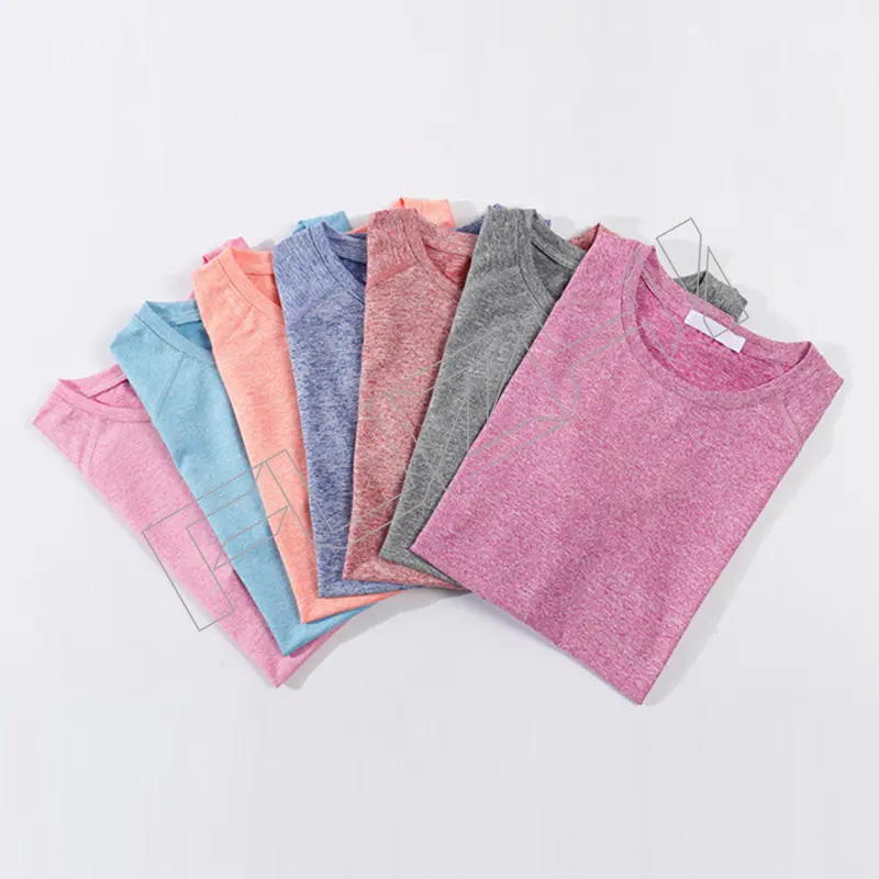 FZTS-1002 Summer cationic sports T-shirt custom outdoor running fitness round neck quick drying work shirt