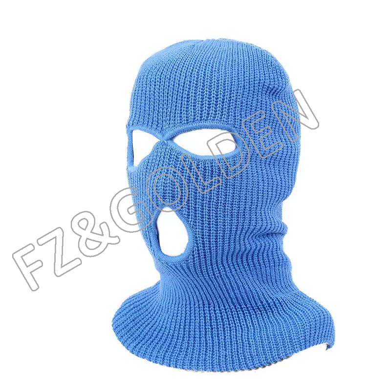 FZBH20250716 Fashion Knitted Ski Masks Full Face Winter Hats 3 Hole Hats Embroidery Custom Balaclava