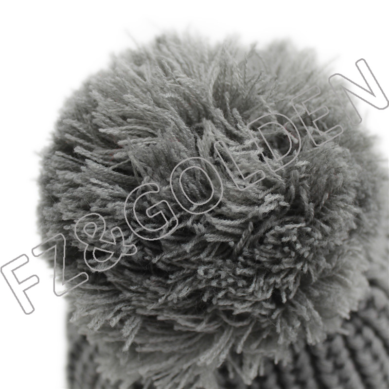Export Acrylic Beanie -
Polyester Knitted Hat With Ball - FUZHI