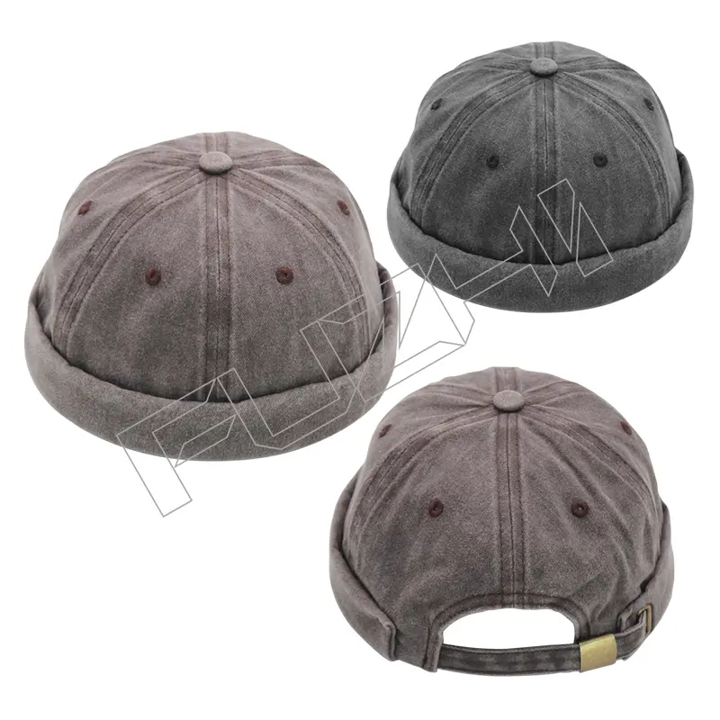 FZBC-6110 Washed vintage skull cap washed dome melon skin hat fashion soft top four seasons all landlord hat man Featured Image