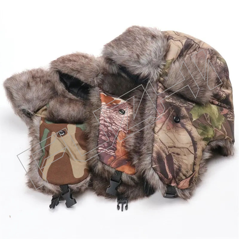 FZWH20250626-2 Russian sherpa hat soft faux fur sherpa ear flap hat cap winter ski trapper Winter Trooper Hat