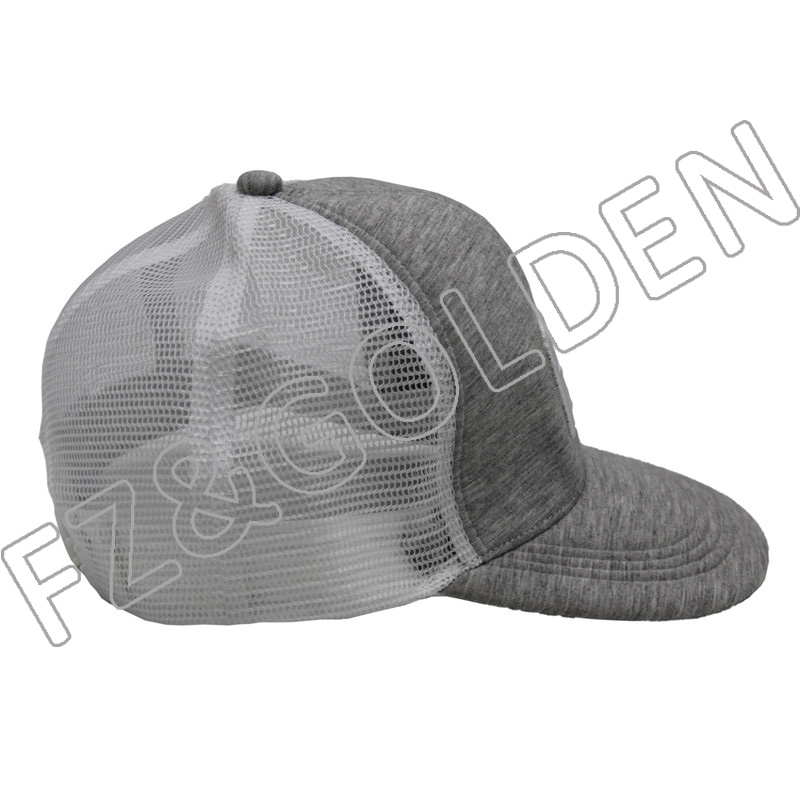 Cheapest Mesh Cap Manufacturer -
Flat Visor 6 Panel Air Cotton+Mesh Snapback Trucker Cap - FUZHI