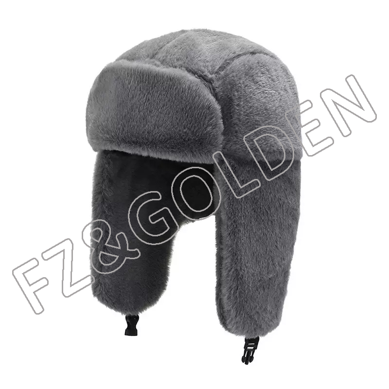 FZWH20250722 Manufacturer warm high quality Premium Deer velvet suede soft thicken wool ski rabbits fur hat for winter outdoor