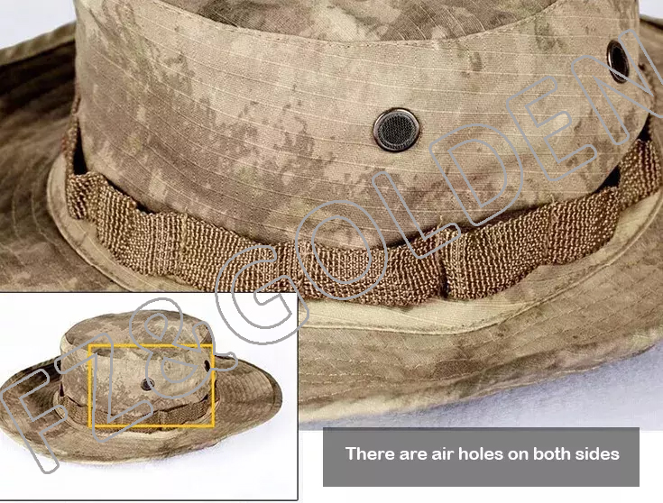 Discount Kids Hat Supplier -
anming Outdoor Summer Wide Brim Boonie Hat Camo Sun Cap for Men or Women - FUZHI