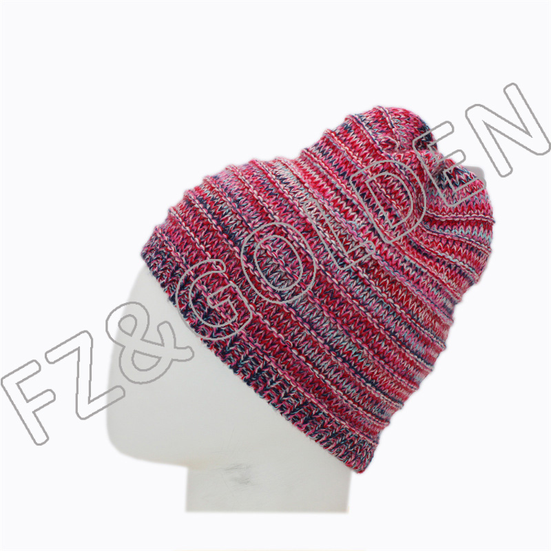 China Beanie Hats Supplier -
Winter Warm Knitted Pink Beanie Hat for Women - FUZHI