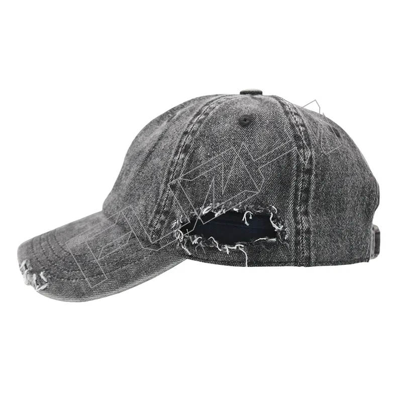 FZBC-6105 Denim broken washed vintage cap hip hop baseball cap men and women with the same fashion brand couple cap