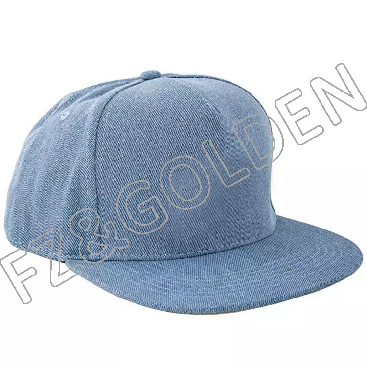 High-Quality Fitted Baseball Caps Suppliers -
New Arrival denim snapback cap 5 panel snapback hat with custom logo - FUZHI