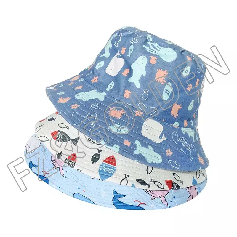 FZFH-2558 High quality children sunscreen fisherman kindergarten custom logo student hat