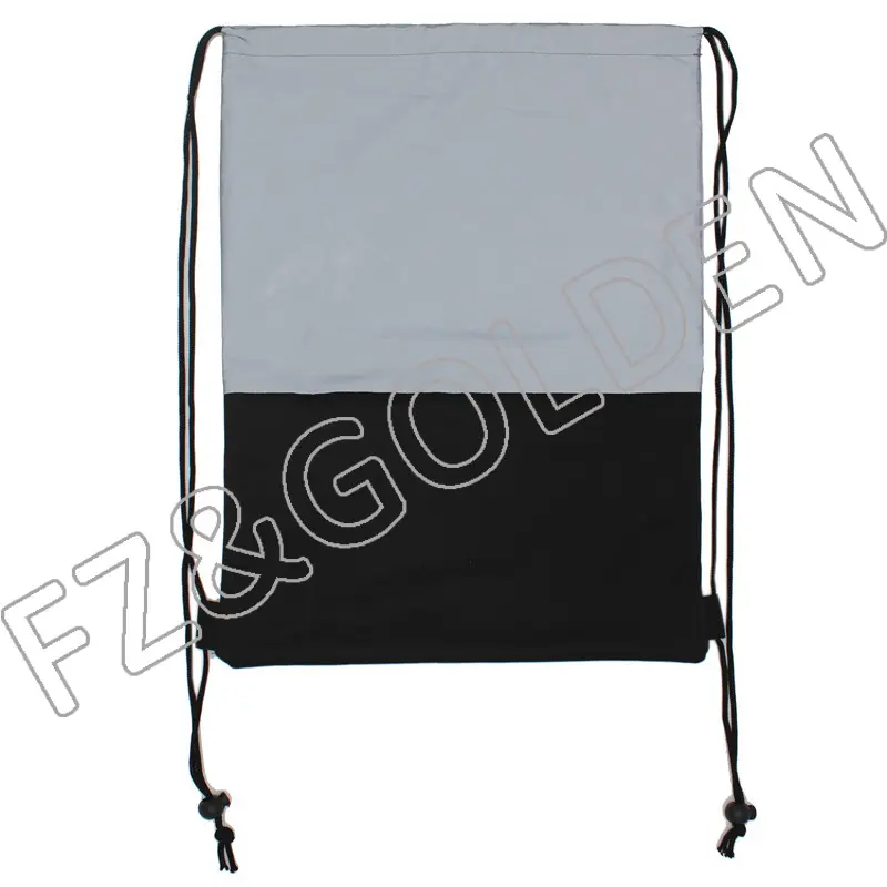 Reflective Polyester Backpack Drawstring Bag