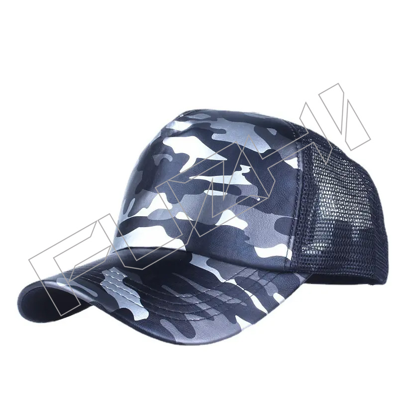 FZBC20250625 Premium Casquette Gorras 3d Logo pu High Quality Embroidery custom leather trucker hats