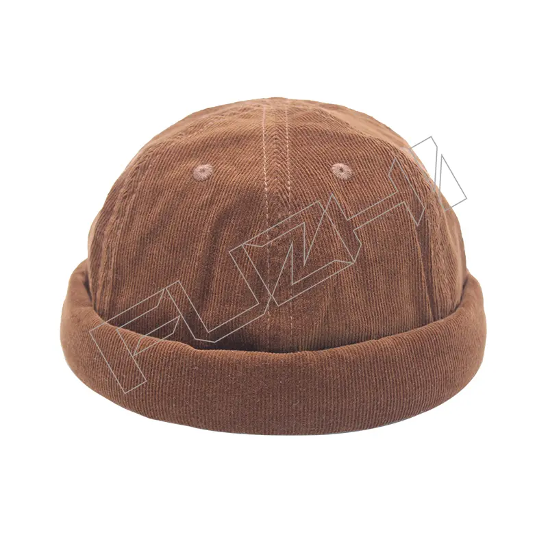 FZDL-1007 Fashion art casual dairy life corduroy bowler hat skull cap melon skin hat