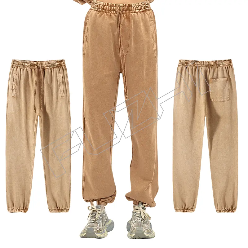 FZWH-1002 Fashion brand washed retro do old multi-color hoodie and pants washed hoodie set washed fleece or terry hoodie and pants