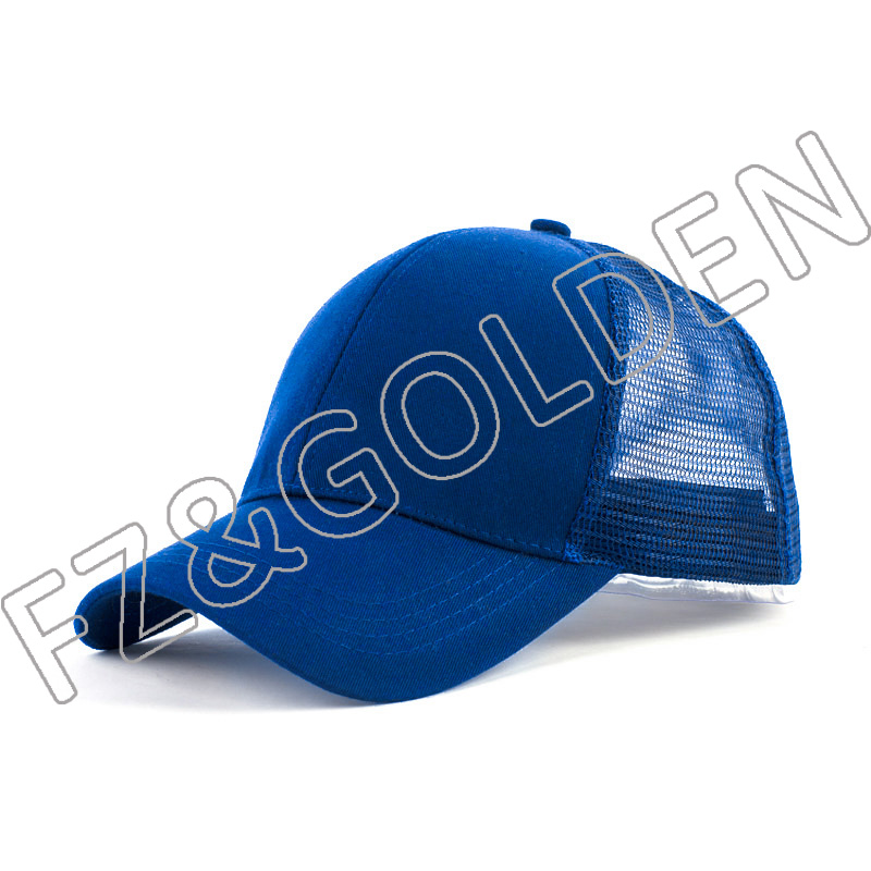Cheapest Custom Cap Supplier -
2021 Short Brim Pony Tail Mesh Back Baseball Cap - FUZHI