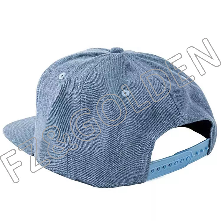 High-Quality Fitted Baseball Caps Suppliers -
New Arrival denim snapback cap 5 panel snapback hat with custom logo - FUZHI
