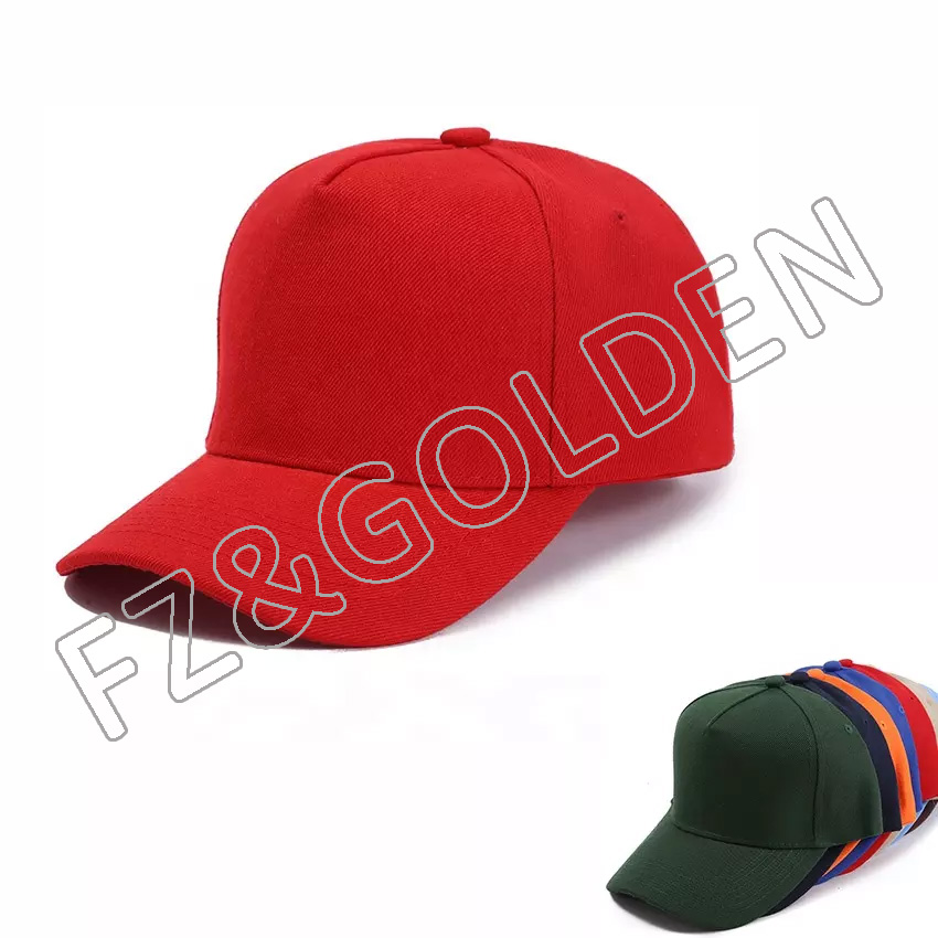 Discount Cap -
Factory full cheap outdoor custom adults black ball blank 5 five panel sport baseball caps hats - FUZHI