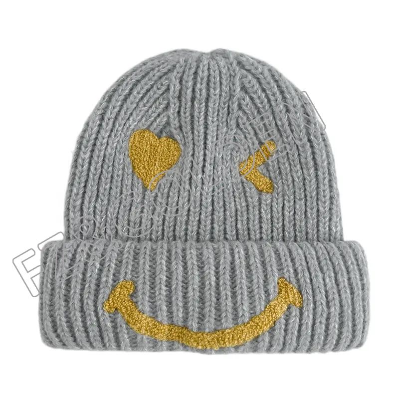 FZBH20250626-3 2023 wholesale high quality fashion hats winter acrylics embroidery Logo custom beanie hats for men women