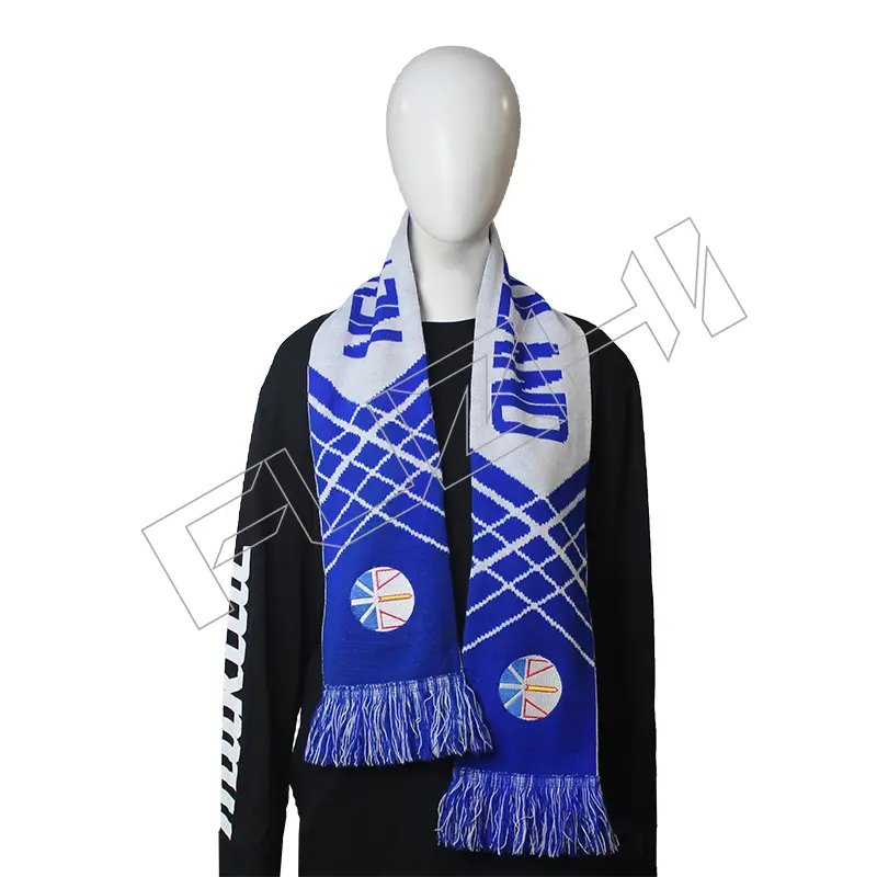 FZSC-3033 Football surrounding home atmosphere football fan stadium help football scarf gift football club double-sided knitted football scarf