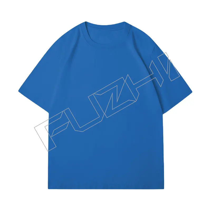 FZTS-1007 Over size T-shirt custom printed logo solid color cotton round neck short sleeve T-shirt with casual loose large size T-shirt