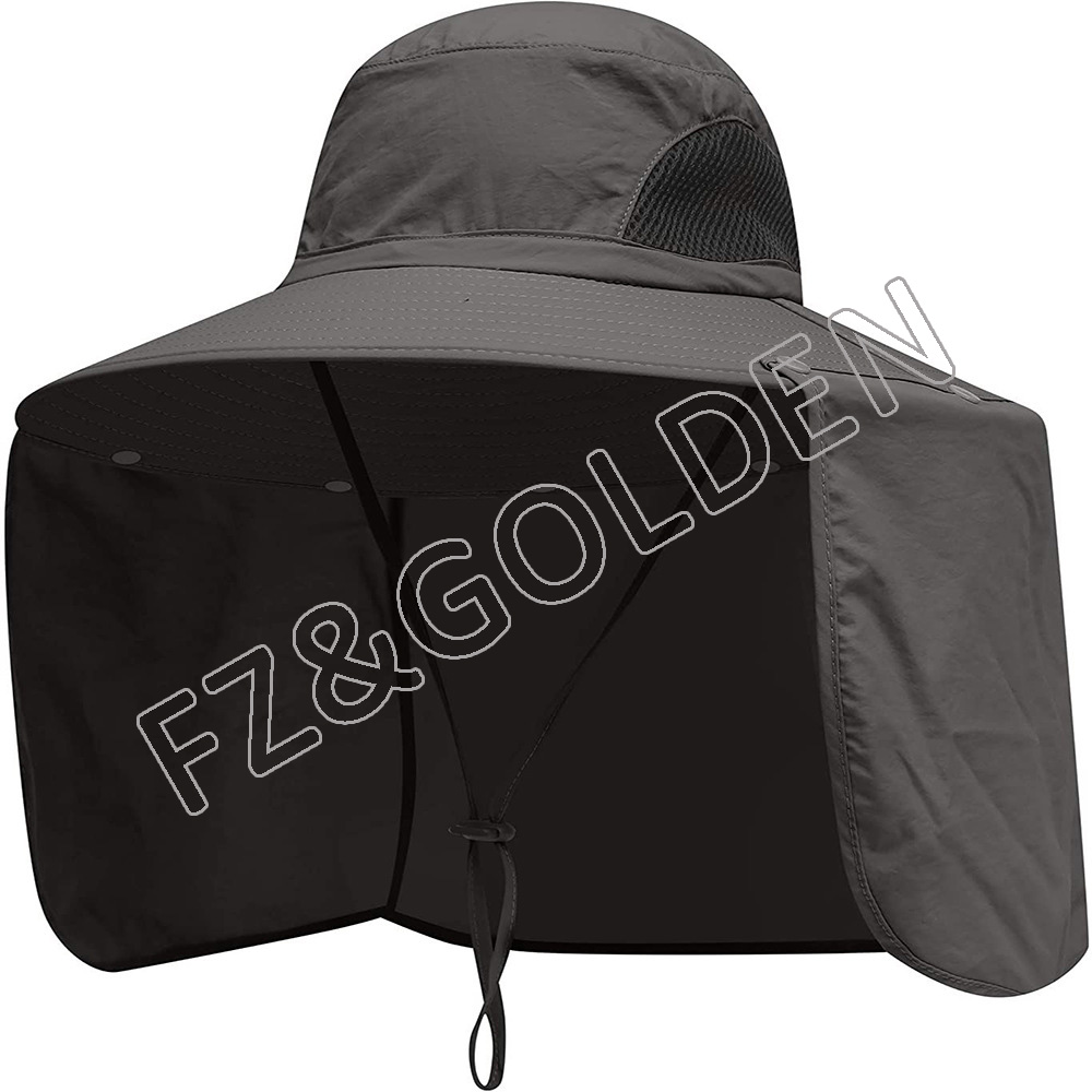 Wholesale Fur Hat Suppliers -
Summer Outdoor Hunting Fishing Custom Logo Bucket Sun Hat with Adjustable Strap - FUZHI