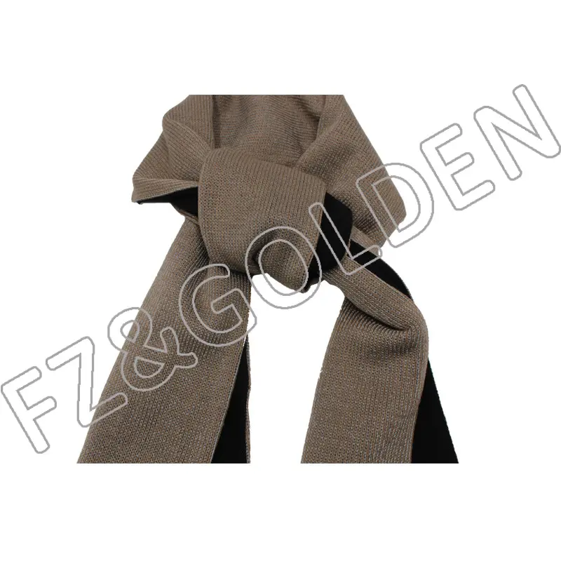 Wholesale Custom Winter Knitted Scarf With Reflective Yarn (2)