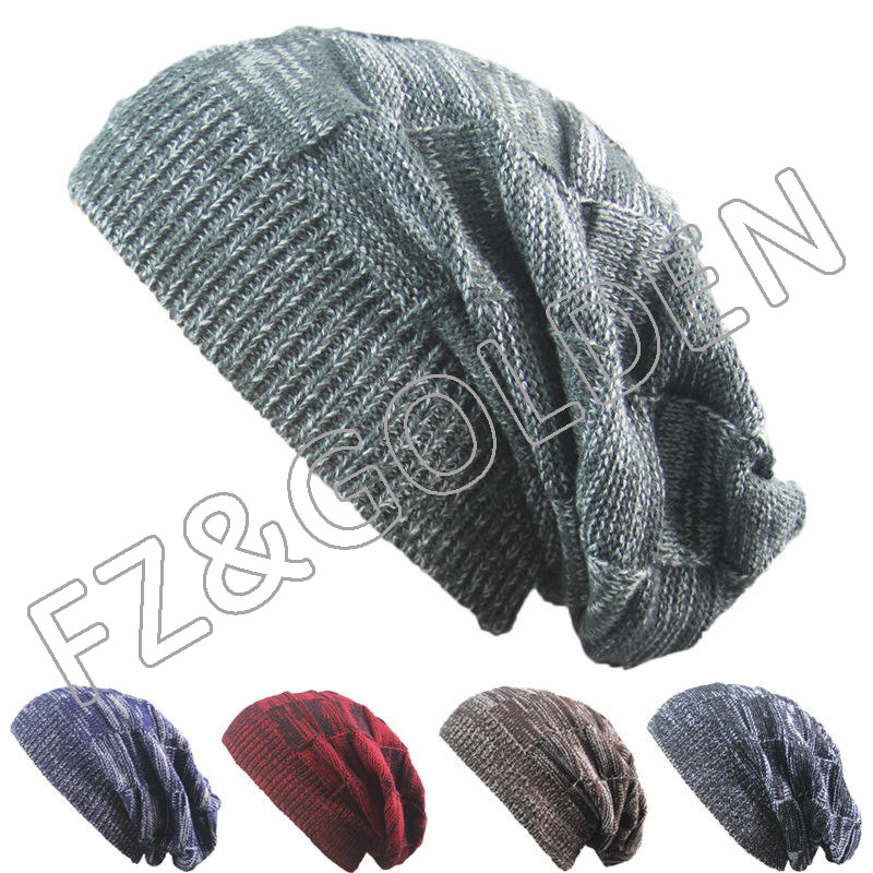 Discount Acrylic Beanie -
Wholesale Designer Men Oversize Skull Slouch Beanie Knit Hat - FUZHI