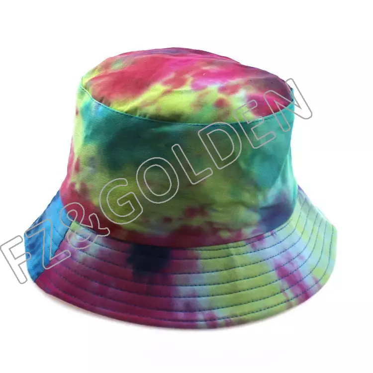 FZFH20250716 Wholesale High Quality Fashion Trendy Designer Custom Surfing Tie Dye Printing Colorful Reversible Bucket trendy women hat