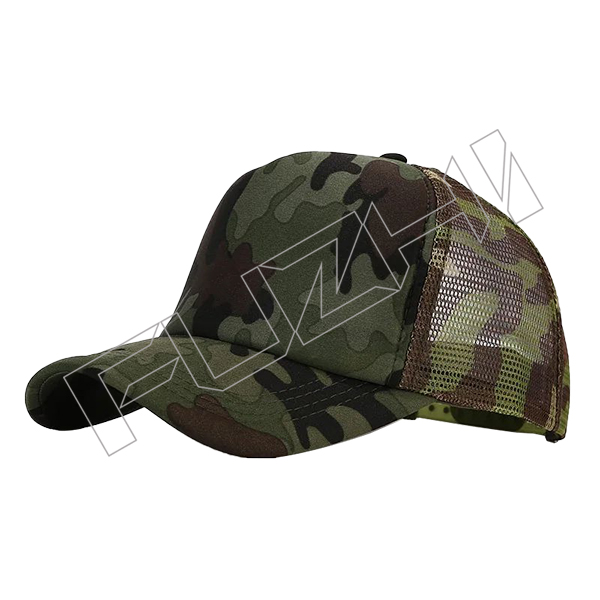 FZBS20250623-2 Men's green camouflage cam baseball cap outdoor mesh hat patch travel cap