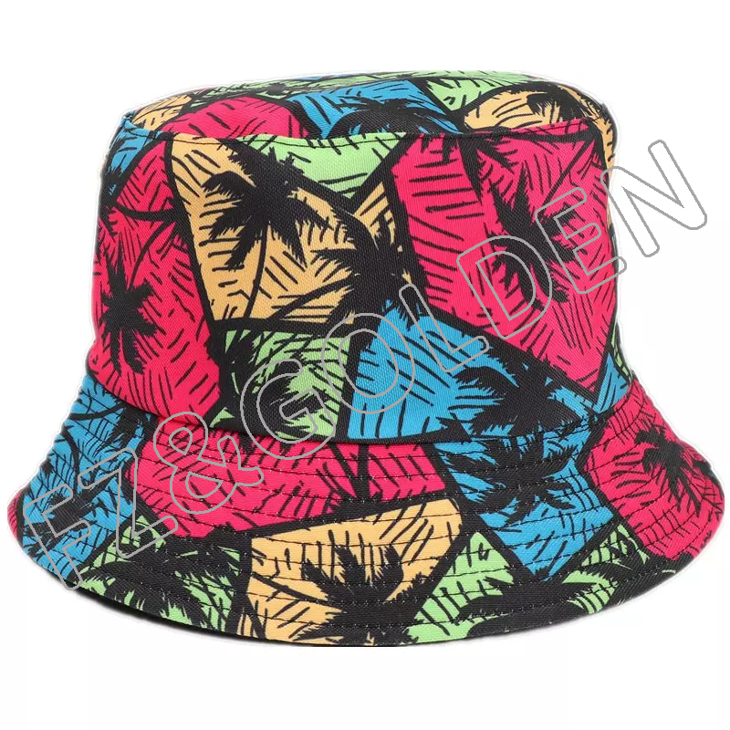 FZFH20250716-2 Wholesale Custom Logo All Over Printing tie dye Women Beach Bell Gorras Summer Fisherman Quick Dry Fit Sun Cap bucket hat