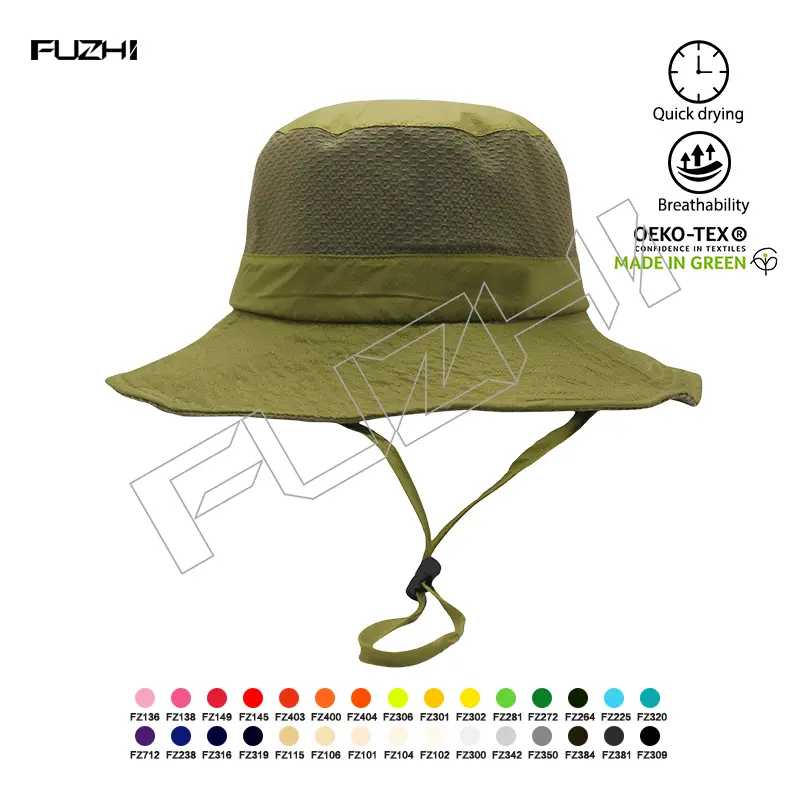 FZFH-2004 Fishing hat fisherman’s hat sun hat summer outdoor UV protection collapsible breathable mesh sun hat Featured Image