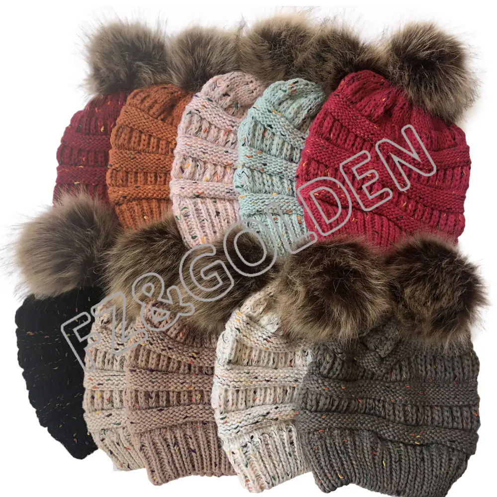 Winter Detachable Ball Women Hats