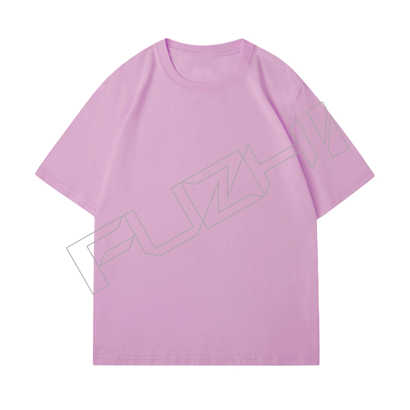 FZTS-1007 Over size T-shirt custom printed logo solid color cotton round neck short sleeve T-shirt with casual loose large size T-shirt