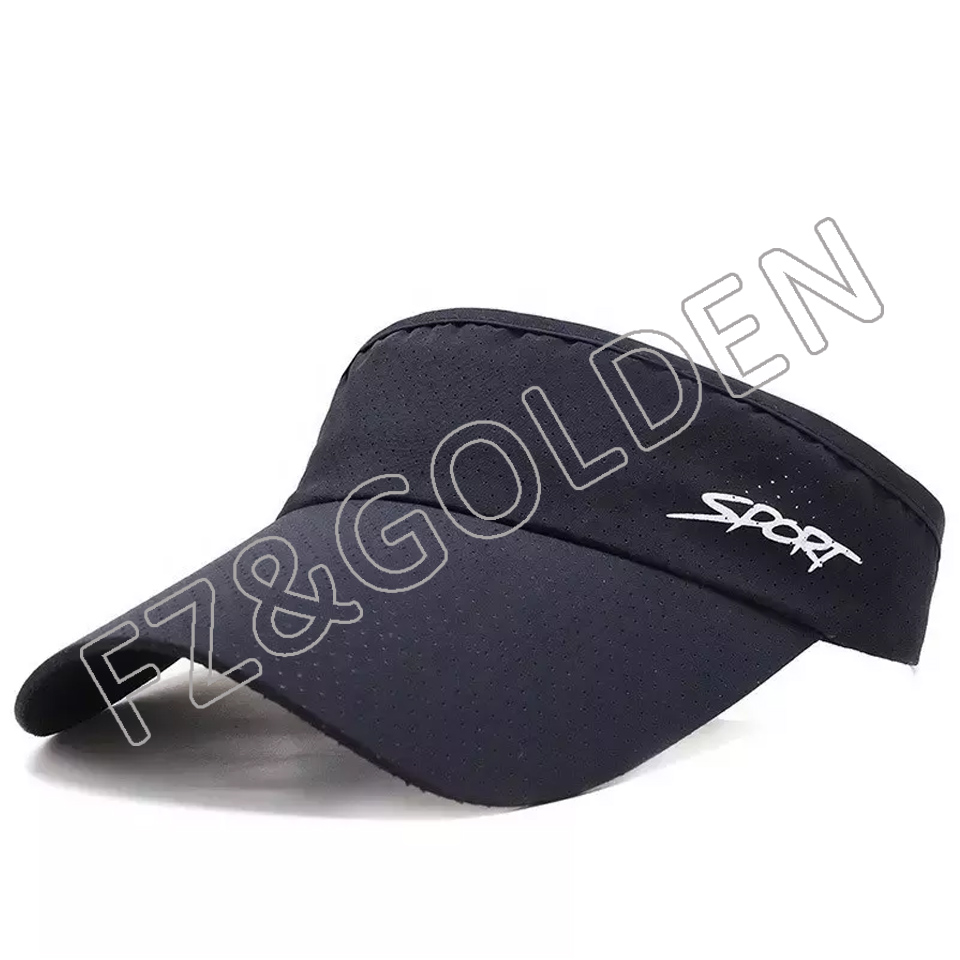FZBS20250729-2 Wholesale Custom Embroidery Printed Logo Outdoor Beach Adjustable Sun Cap Quick Fast Dry cap golf running Visor Hats For unisex