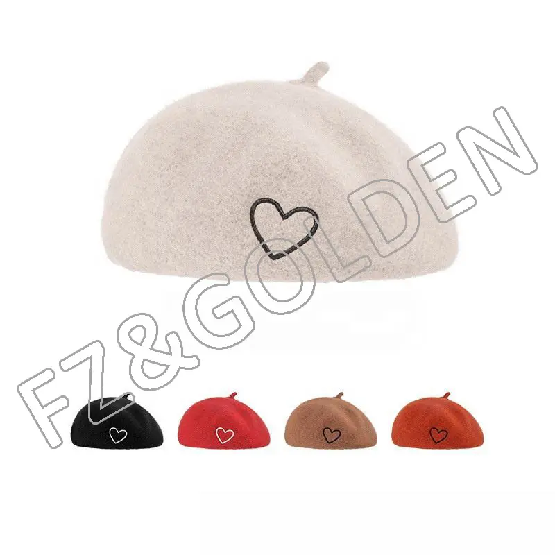 French Wool Solid Color Classic Winter Warm Artist Painter Berets Women Hat