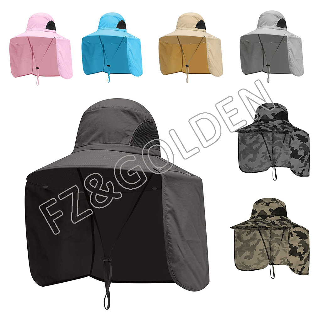 Wholesale Fur Hat Suppliers -
Summer Outdoor Hunting Fishing Custom Logo Bucket Sun Hat with Adjustable Strap - FUZHI
