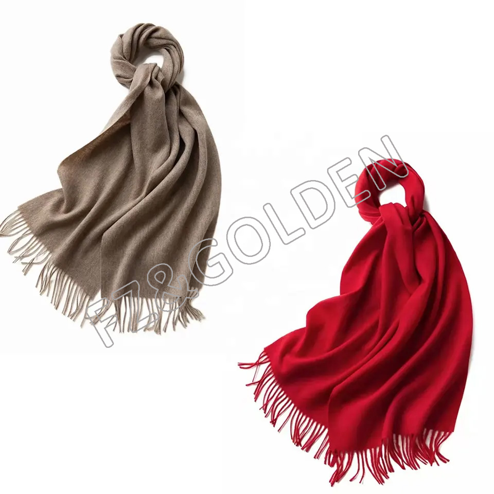 FZSC20250626 custom logo winter ladies pure 100% cashmere shawls designer luxury long tassel pashmina stoles wool scarves for women men