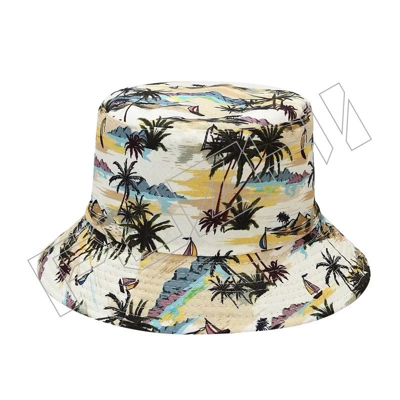 FZFH20250625-2 Fashion Designer Printed Custom Logo polyester summer protection printed bucket hat