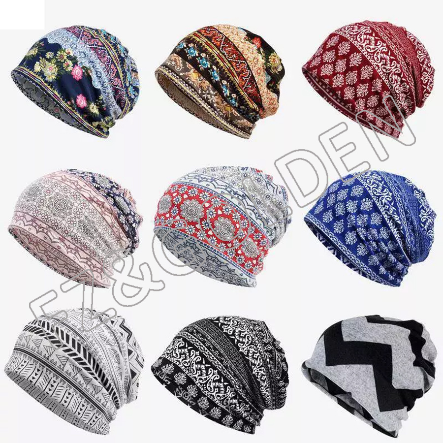 FZBH20250729-2 Jemis Skullies Thin Bonnet Cap Autumn Casual printed Beanies Hat