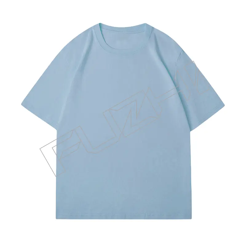 FZTS-1007 Over size T-shirt custom printed logo solid color cotton round neck short sleeve T-shirt with casual loose large size T-shirt