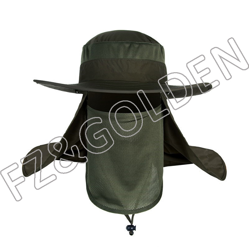 Wholesale Baseball Hat Manufacturer -
Wide Brim Breathable Mask Necklace Bucket Fishing Sun Hats - FUZHI