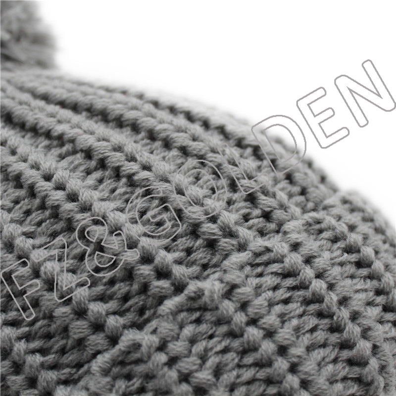 Export Acrylic Beanie -
Polyester Knitted Hat With Ball - FUZHI