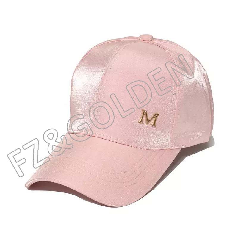 FZBC20250716-2 high quality silk satins unique 6 panels cheap custom hat baseball cap