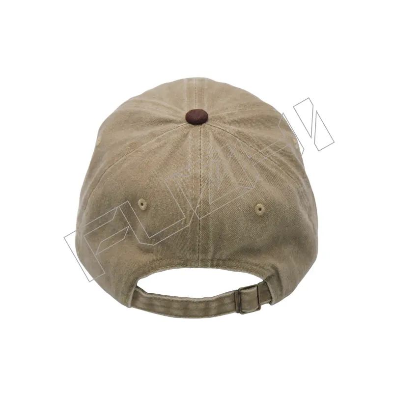 FZBC-6108 Vintage street style baseball cap washed vintage to make old soft top cap two-tone splicing PU leather peak washed vintage cap