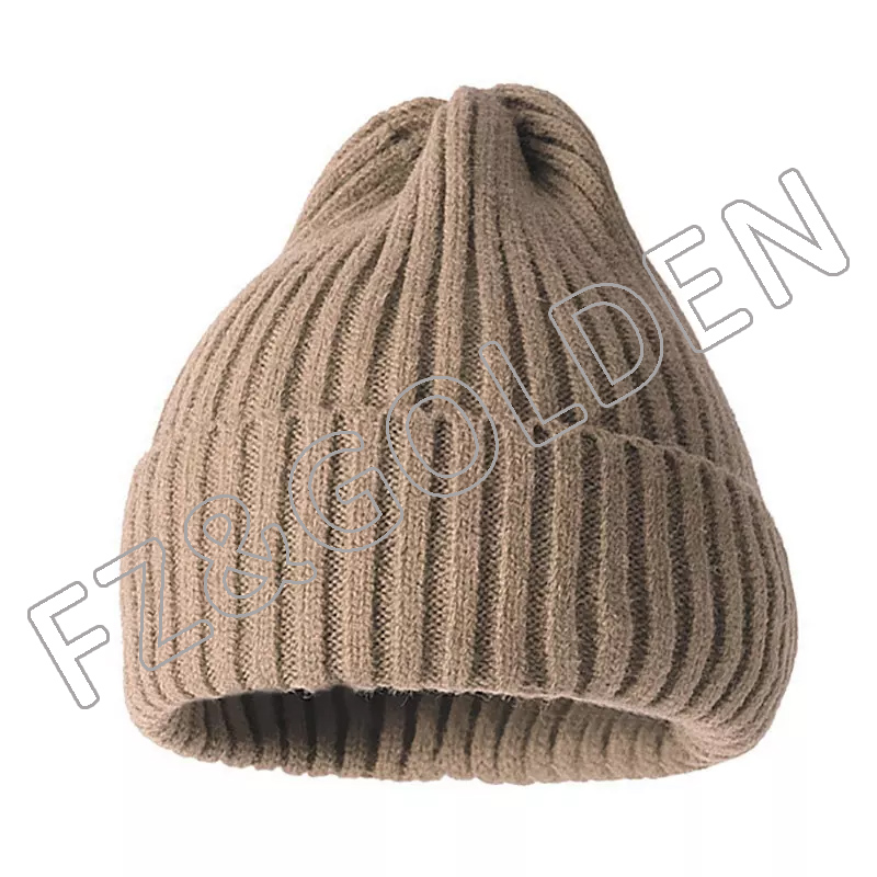 FZBH20250722-2 Knit Beanie Warm Soft & Stretchy Daily Ribbed Toboggan Cap Winter Hats for Cold Weather