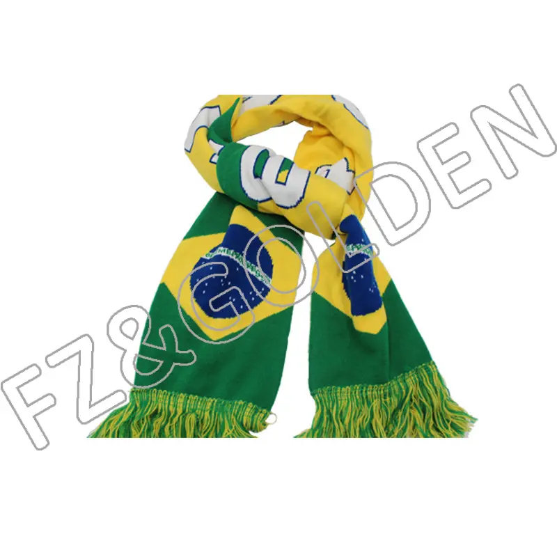 High Quality Custom Embroidery Knitted Scarf – FUZHI