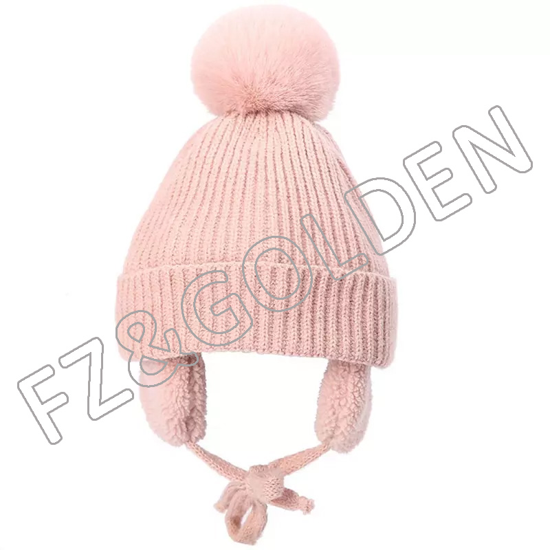 FZBH20250722 New arrival hot sale amazon fun customize kids hats&caps with earfalps winter